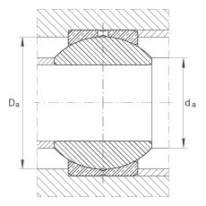 關節軸承 GE16-PB, 根據 DIN ISO 12 240-1 標準，尺寸系列 K，需維護